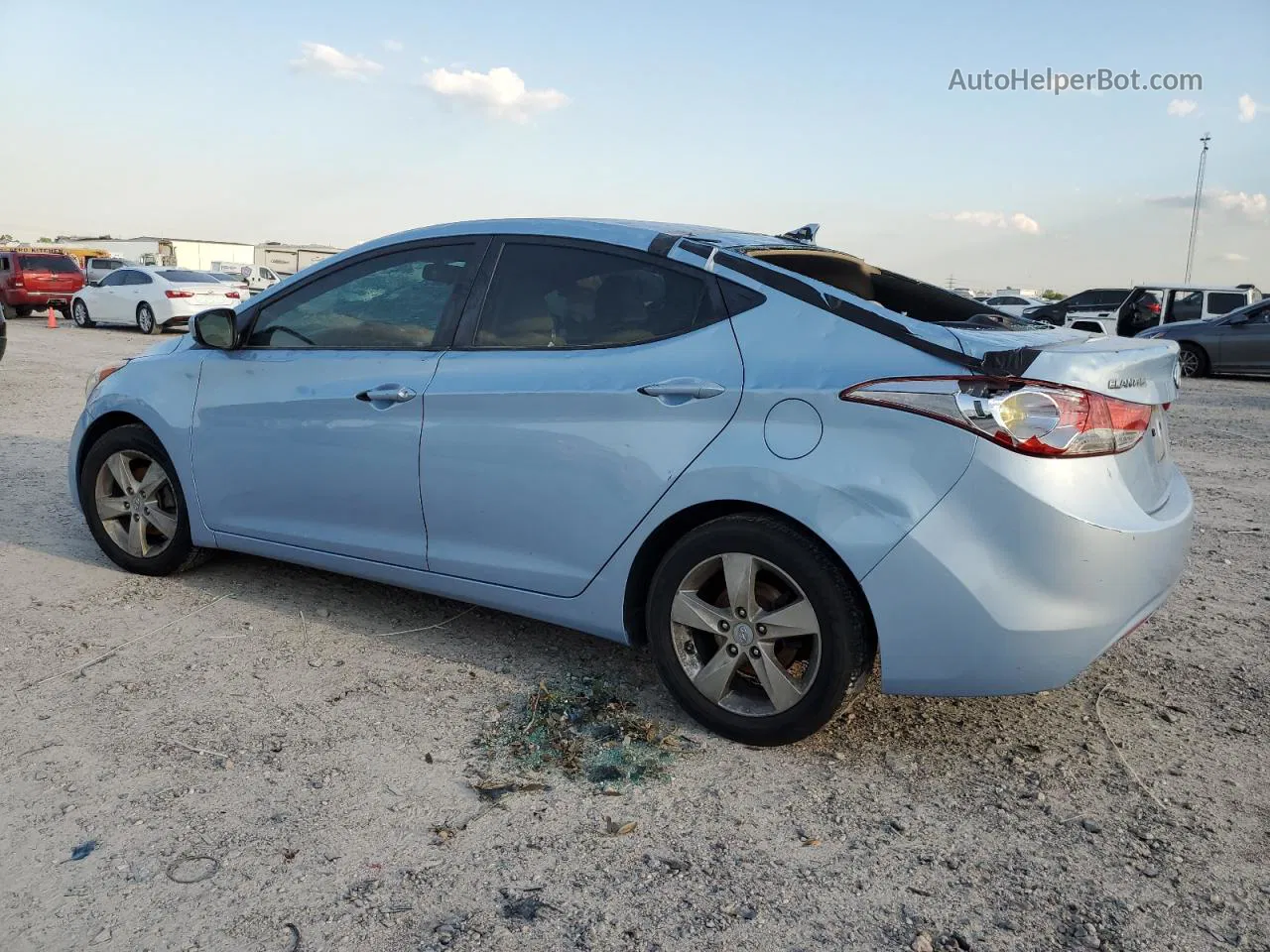 2011 Hyundai Elantra Gls Синий vin: KMHDH4AEXBU087103