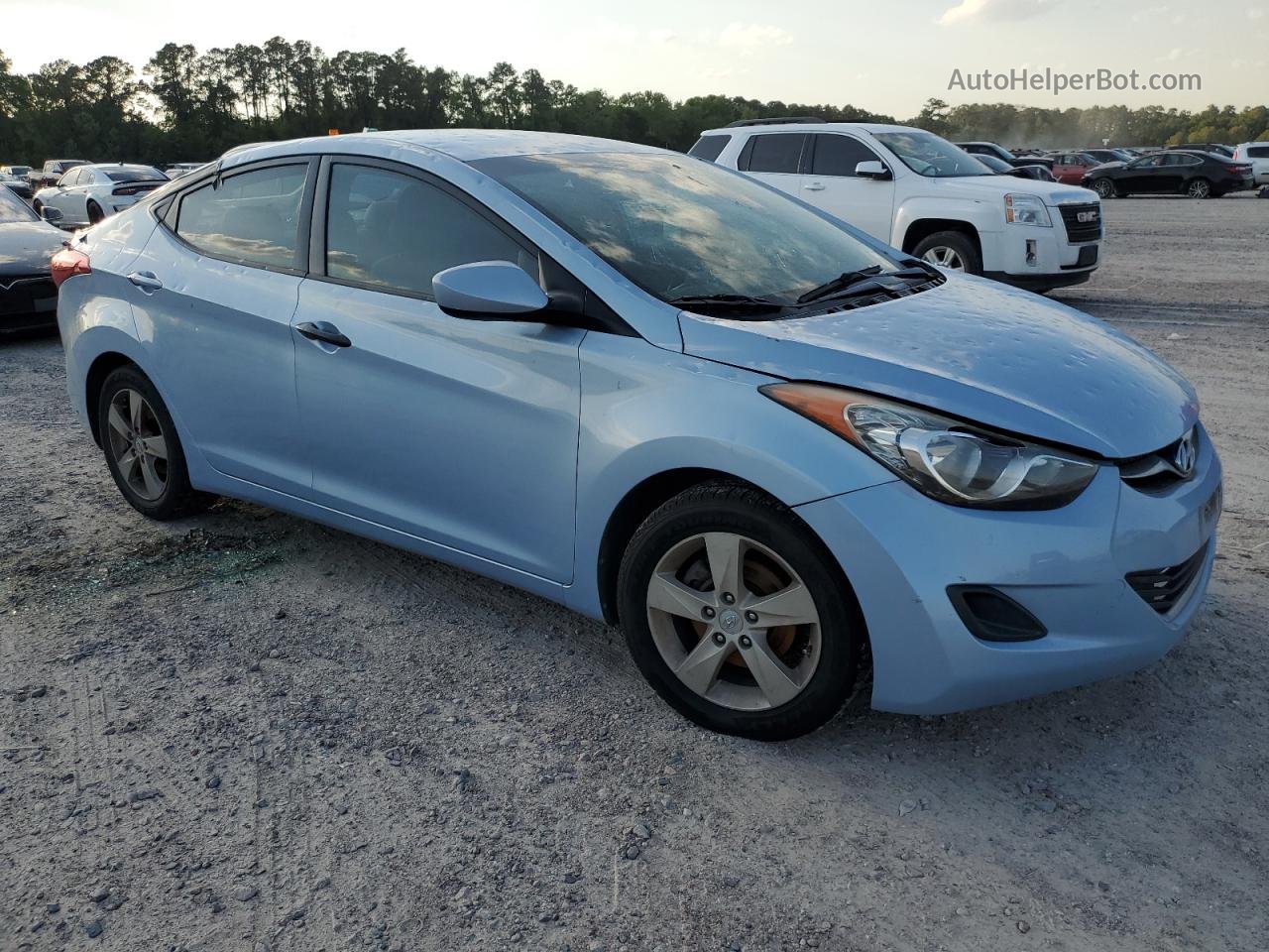 2011 Hyundai Elantra Gls Blue vin: KMHDH4AEXBU087103