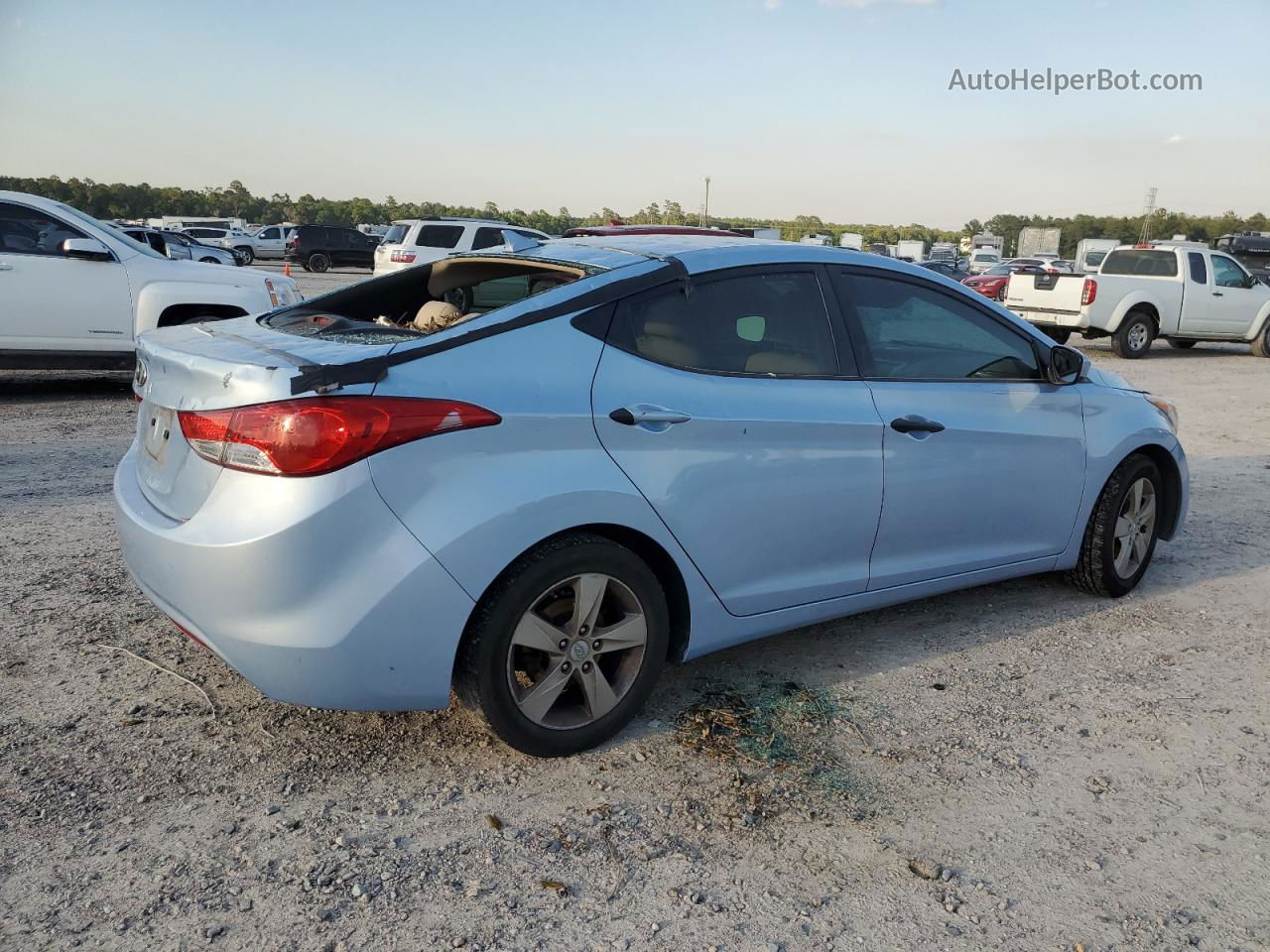 2011 Hyundai Elantra Gls Blue vin: KMHDH4AEXBU087103