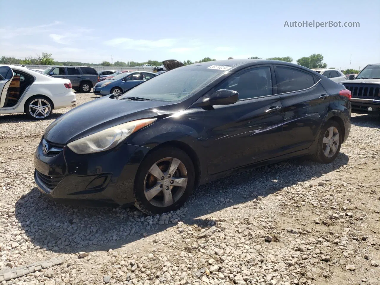 2011 Hyundai Elantra Gls Черный vin: KMHDH4AEXBU092513