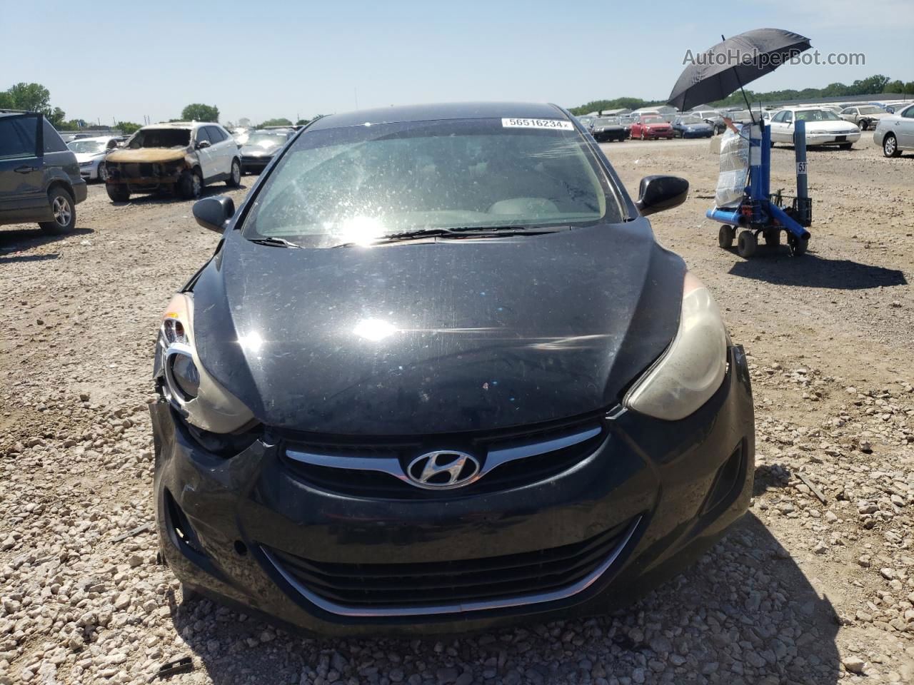 2011 Hyundai Elantra Gls Black vin: KMHDH4AEXBU092513