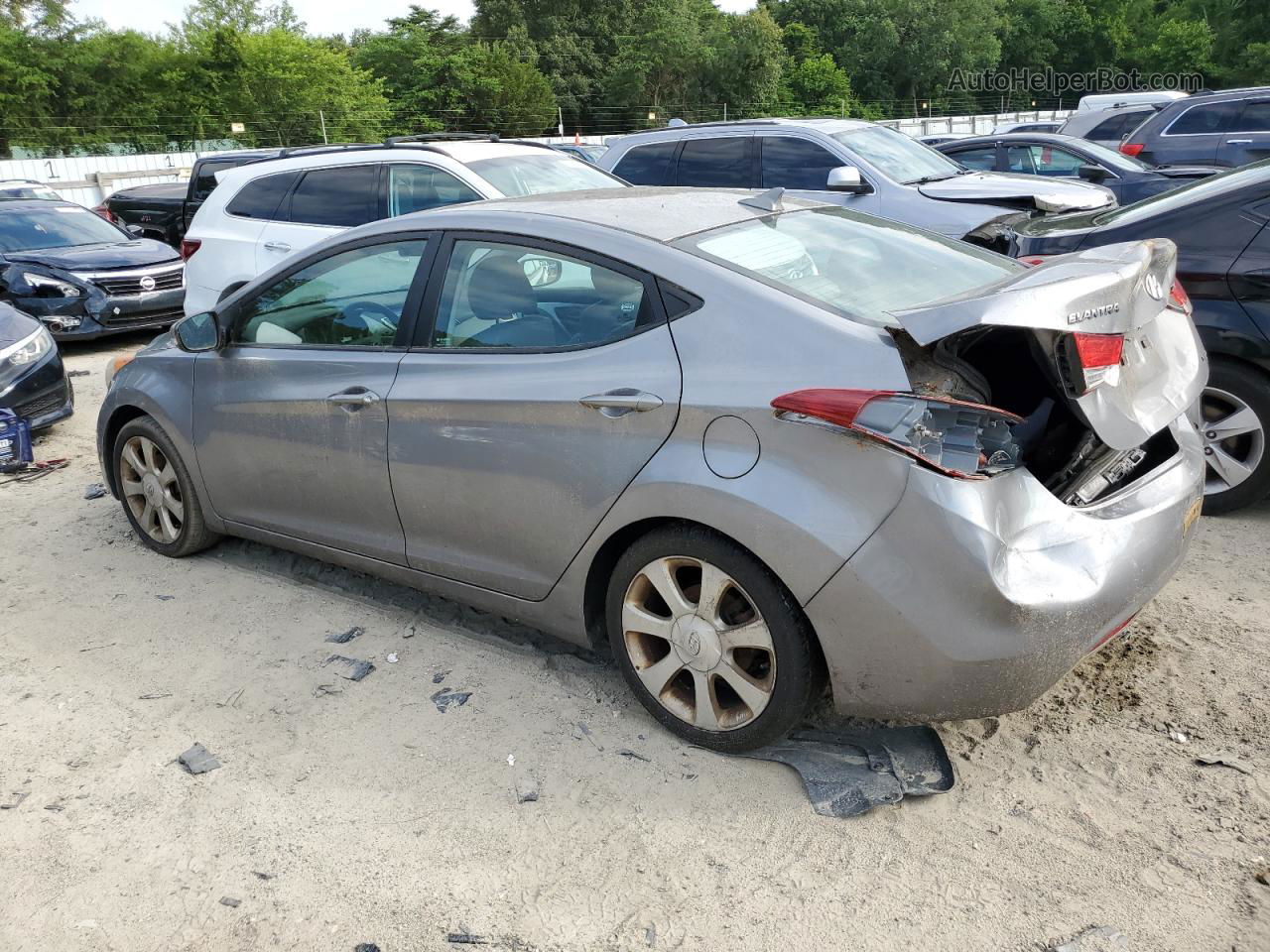 2011 Hyundai Elantra Gls Silver vin: KMHDH4AEXBU095539