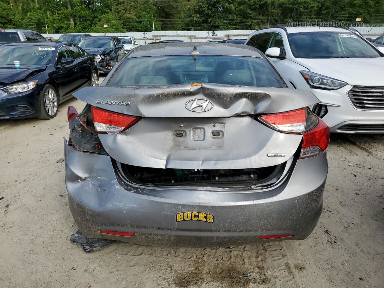 2011 Hyundai Elantra Gls Silver vin: KMHDH4AEXBU095539