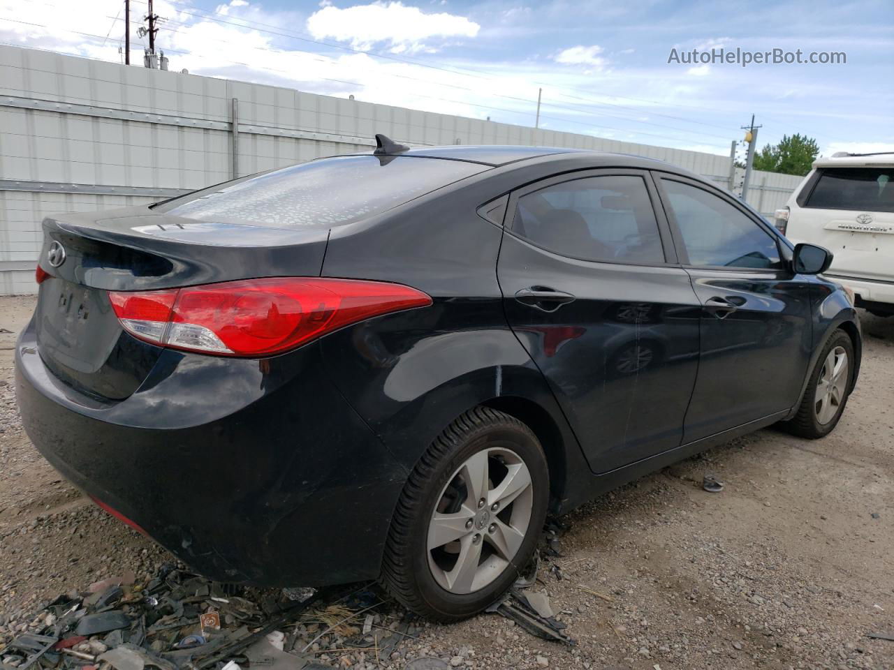 2011 Hyundai Elantra Gls Black vin: KMHDH4AEXBU098280