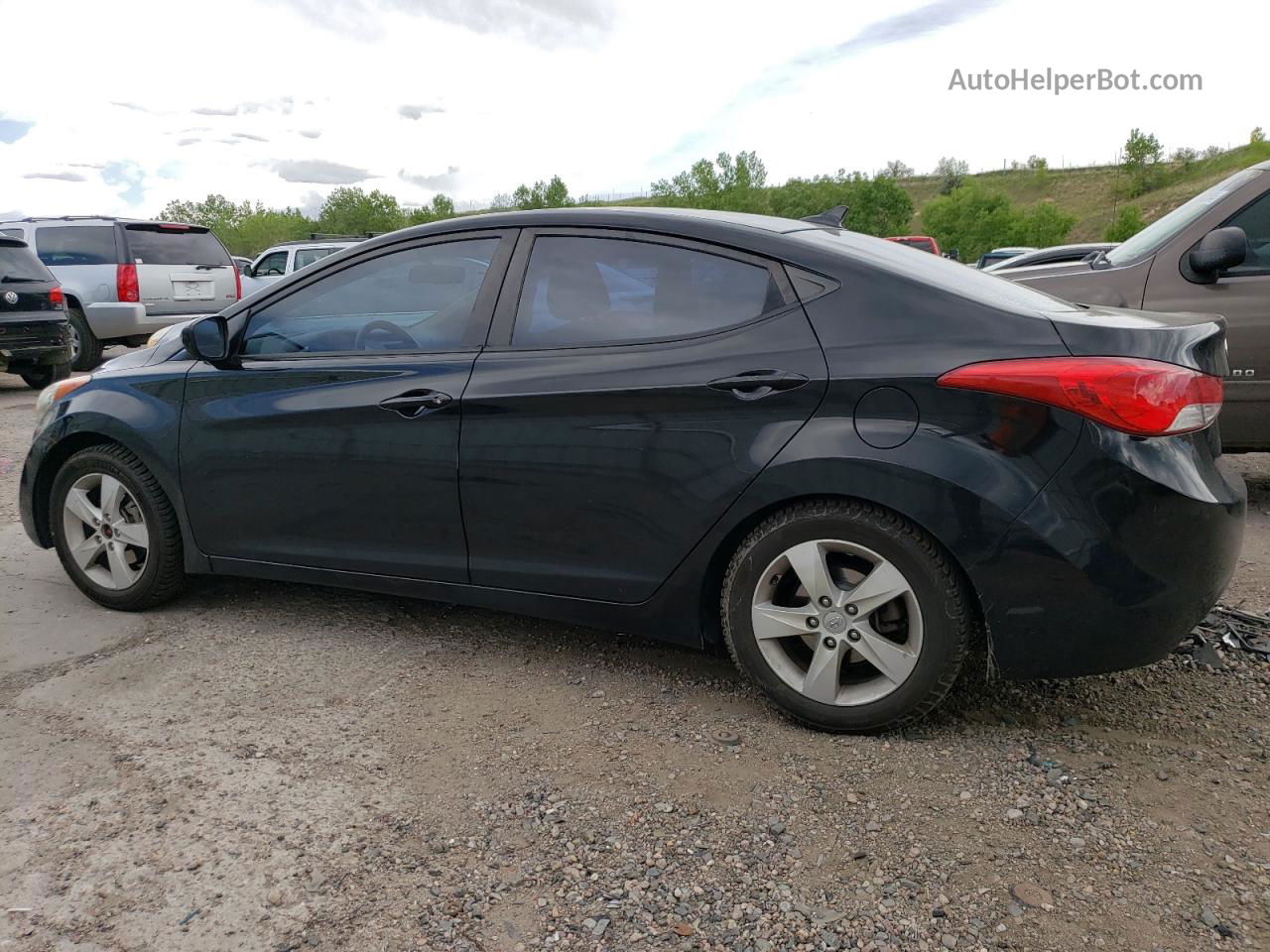 2011 Hyundai Elantra Gls Black vin: KMHDH4AEXBU098280