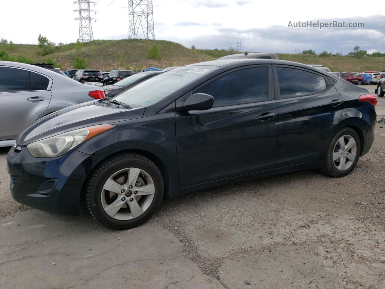 2011 Hyundai Elantra Gls Black vin: KMHDH4AEXBU098280