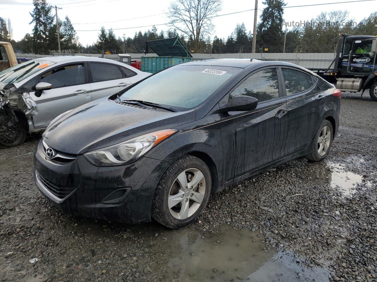 2011 Hyundai Elantra Gls Black vin: KMHDH4AEXBU103106