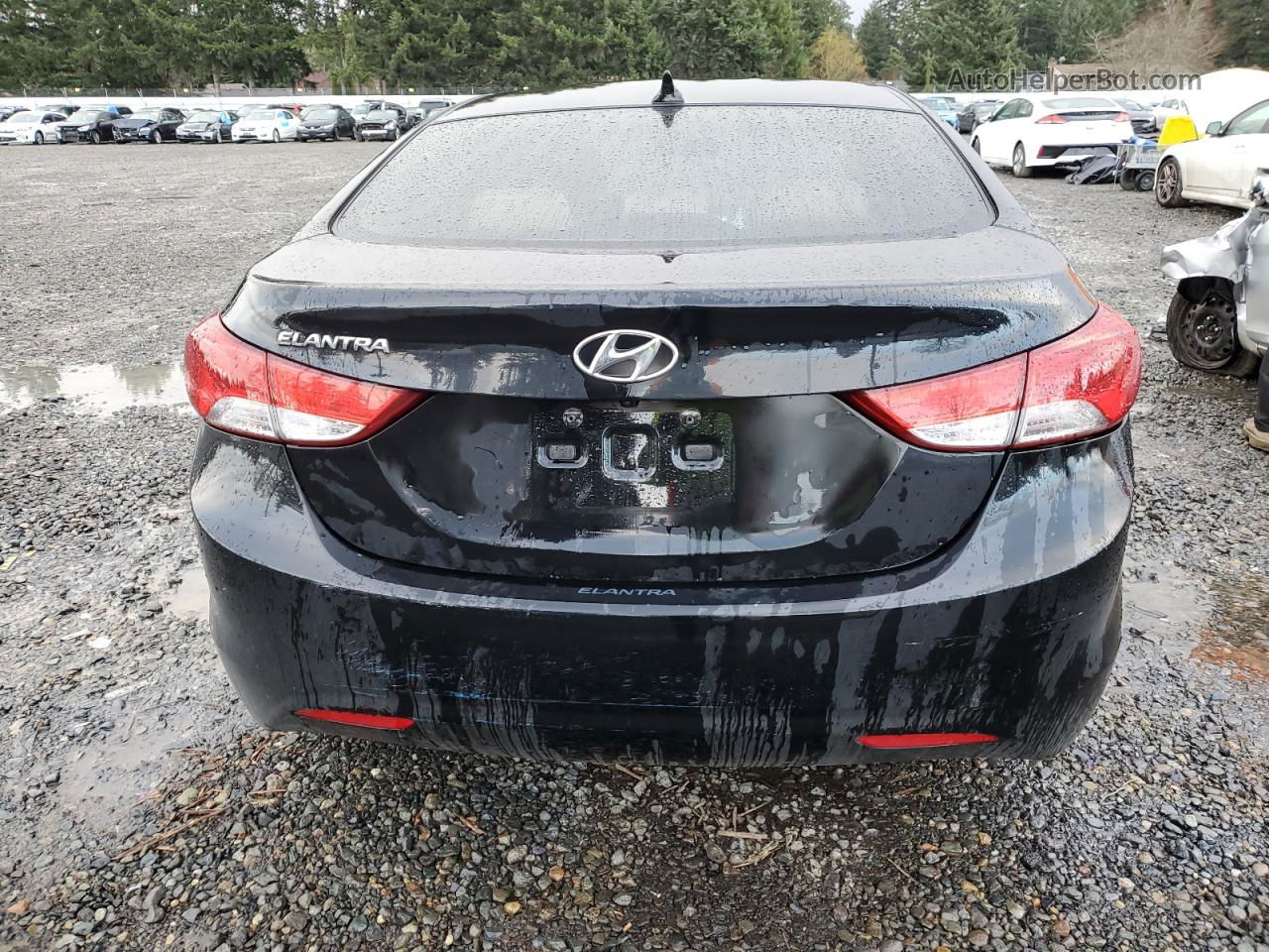 2011 Hyundai Elantra Gls Black vin: KMHDH4AEXBU103106