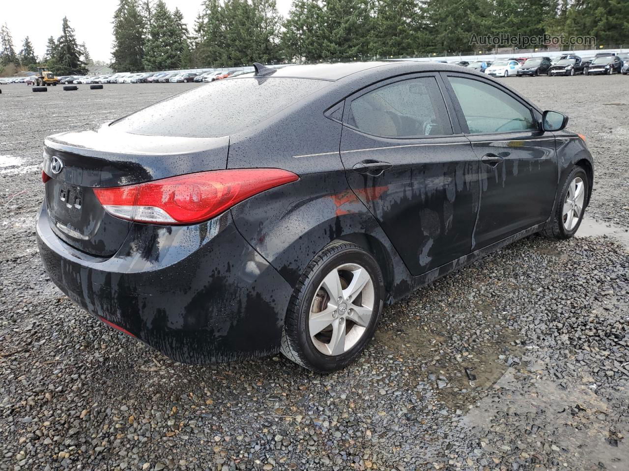 2011 Hyundai Elantra Gls Black vin: KMHDH4AEXBU103106