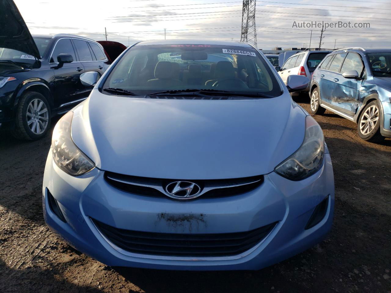 2011 Hyundai Elantra Gls Blue vin: KMHDH4AEXBU111318