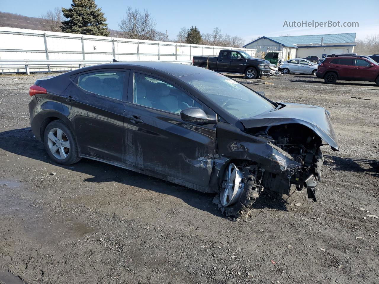 2011 Hyundai Elantra Gls Black vin: KMHDH4AEXBU114073