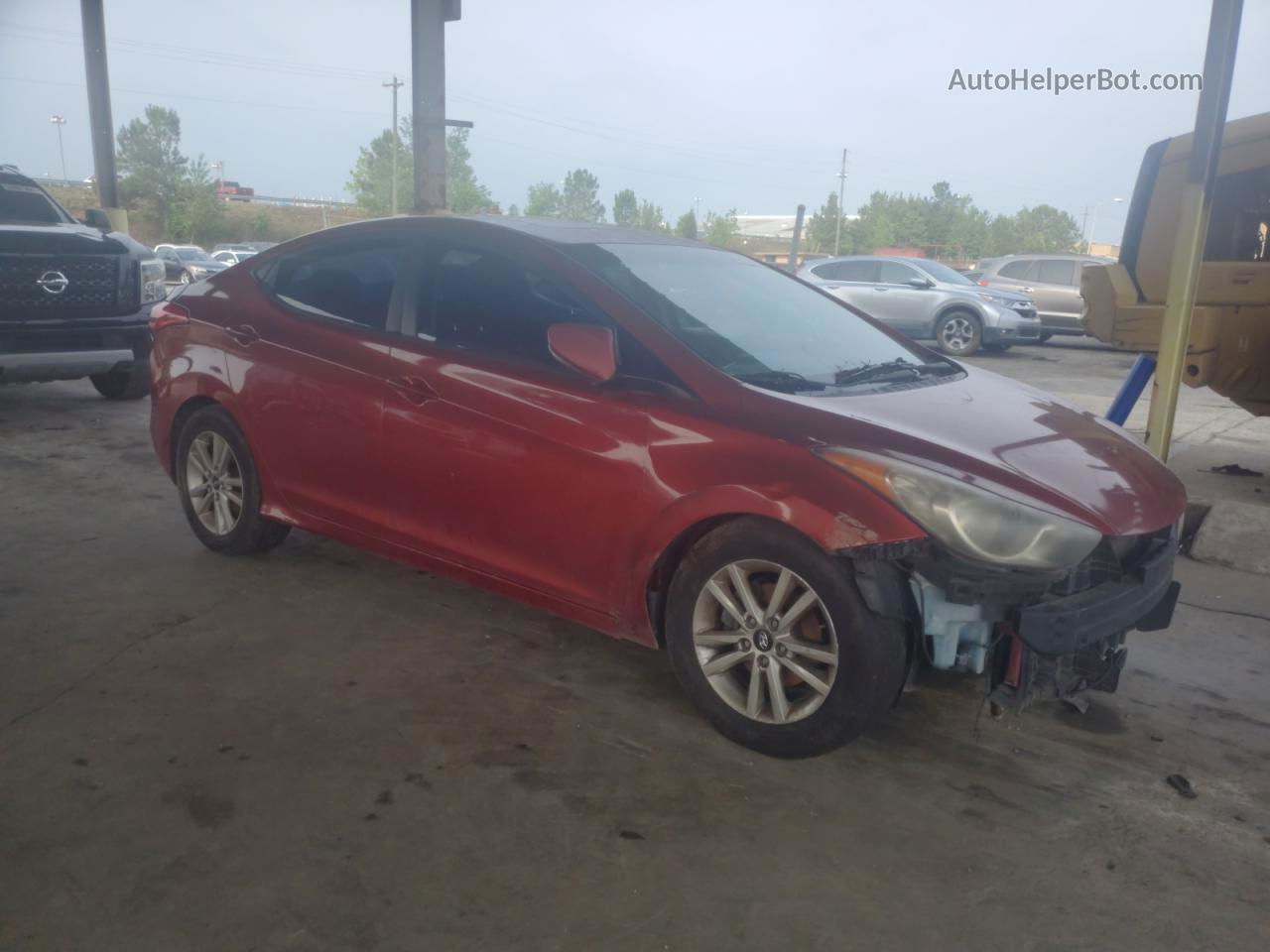 2011 Hyundai Elantra Gls Red vin: KMHDH4AEXBU129513