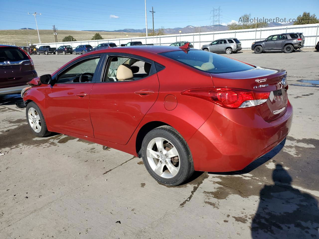 2011 Hyundai Elantra Gls Red vin: KMHDH4AEXBU141645