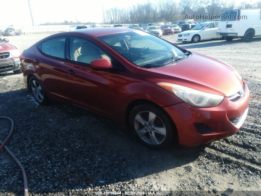 2011 Hyundai Elantra Gls (ulsan Plant) Maroon vin: KMHDH4AEXBU142102