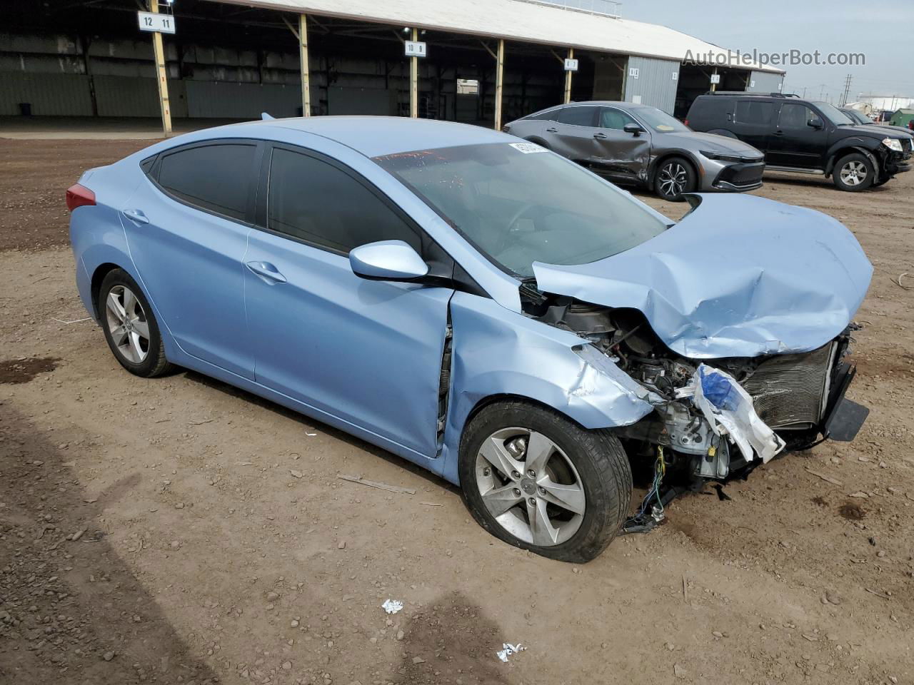 2011 Hyundai Elantra Gls Blue vin: KMHDH4AEXBU156274