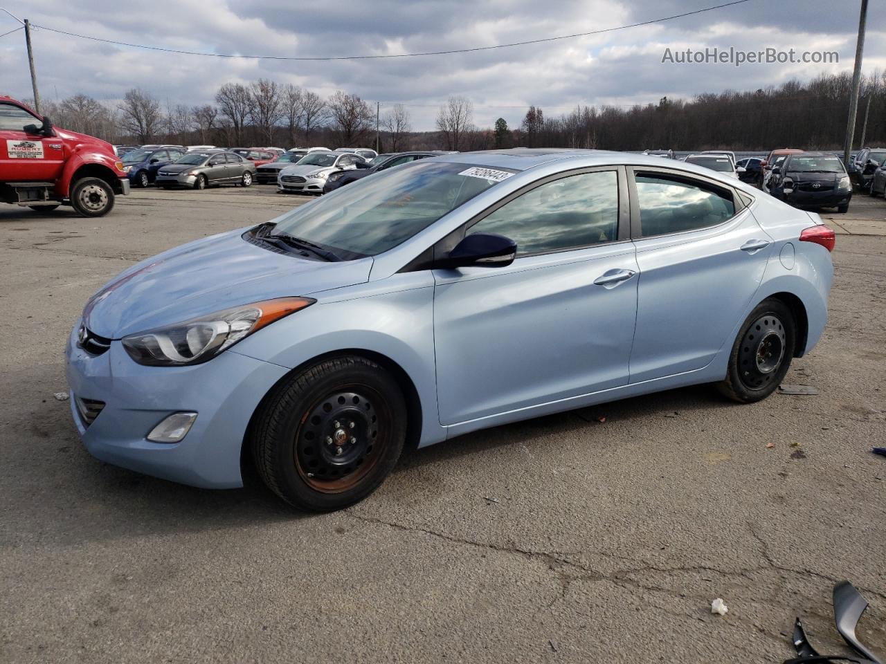 2011 Hyundai Elantra Gls Blue vin: KMHDH4AEXBU160180