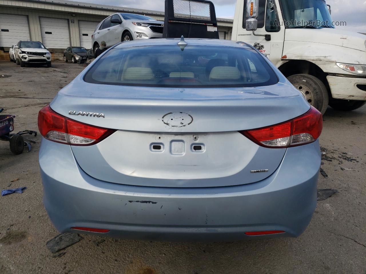 2011 Hyundai Elantra Gls Blue vin: KMHDH4AEXBU160180