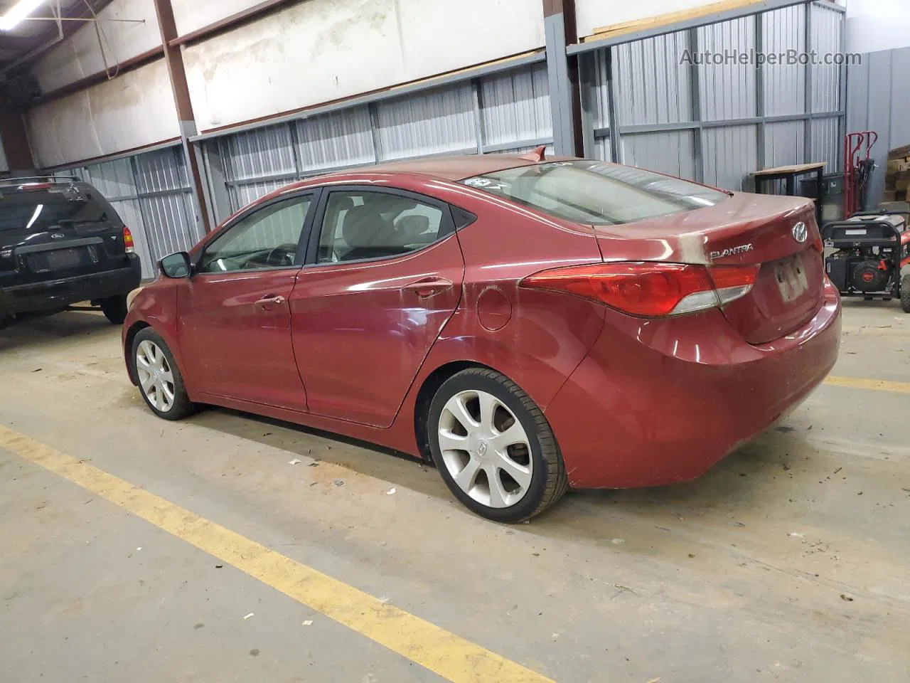 2012 Hyundai Elantra Gls Burgundy vin: KMHDH4AEXCU310161