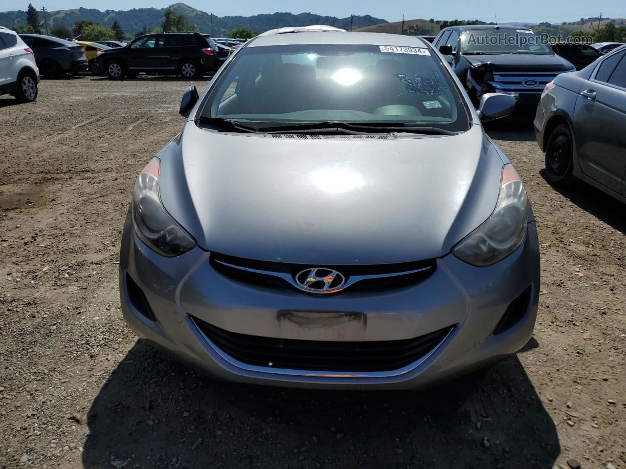 2012 Hyundai Elantra Gls Gray vin: KMHDH4AEXCU448590