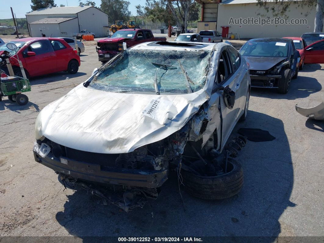 2013 Hyundai Elantra Limited Silver vin: KMHDH4AEXDU486323