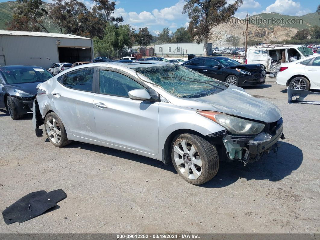 2013 Hyundai Elantra Limited Silver vin: KMHDH4AEXDU486323