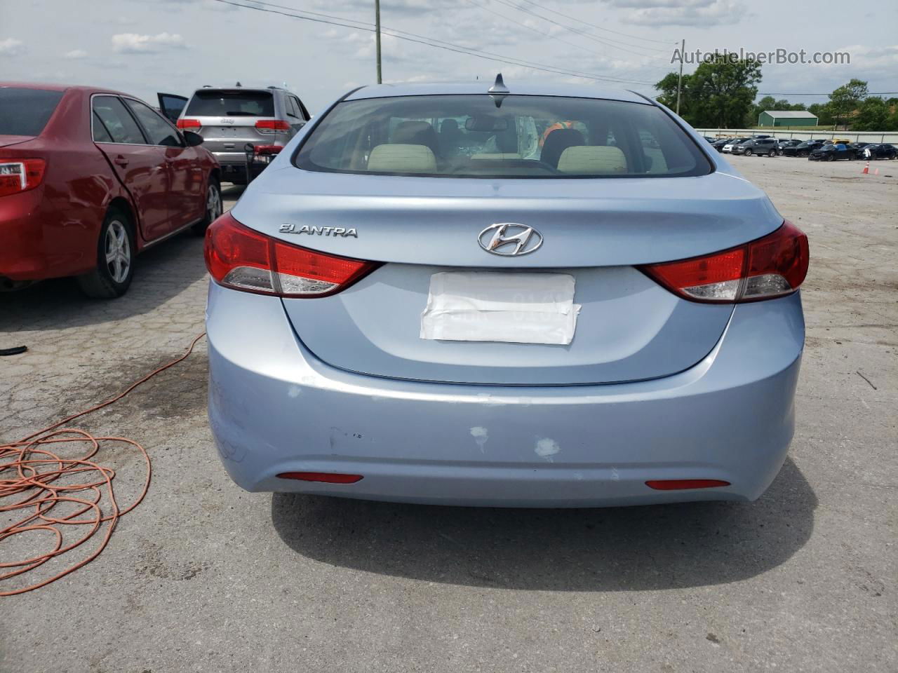 2013 Hyundai Elantra Gls Синий vin: KMHDH4AEXDU522642