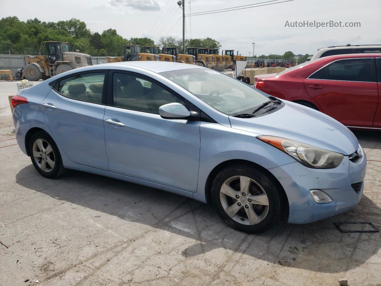 2013 Hyundai Elantra Gls Синий vin: KMHDH4AEXDU522642