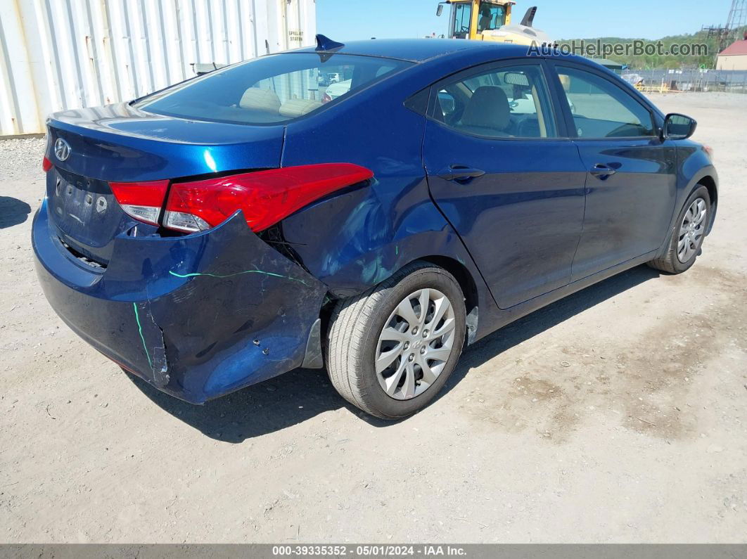 2013 Hyundai Elantra Gls Blue vin: KMHDH4AEXDU548478