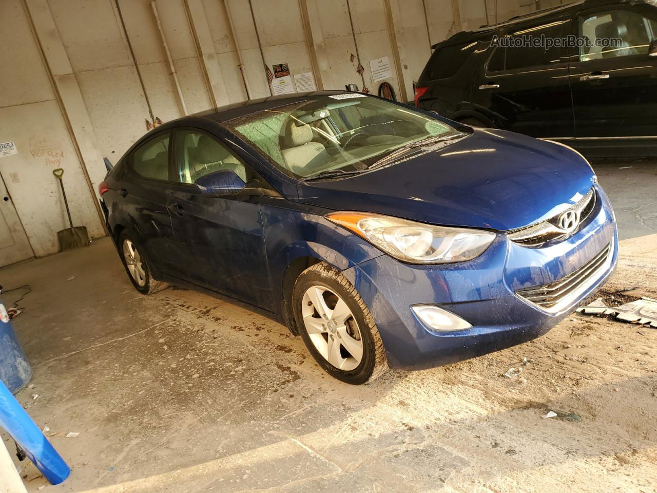 2013 Hyundai Elantra Gls Blue vin: KMHDH4AEXDU576068