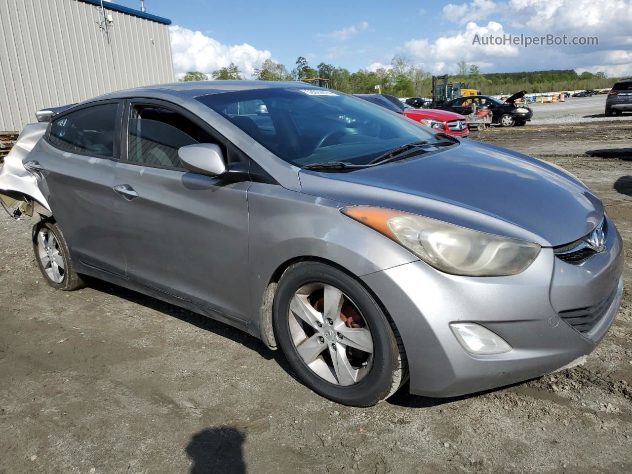 2013 Hyundai Elantra Gls Gray vin: KMHDH4AEXDU576670