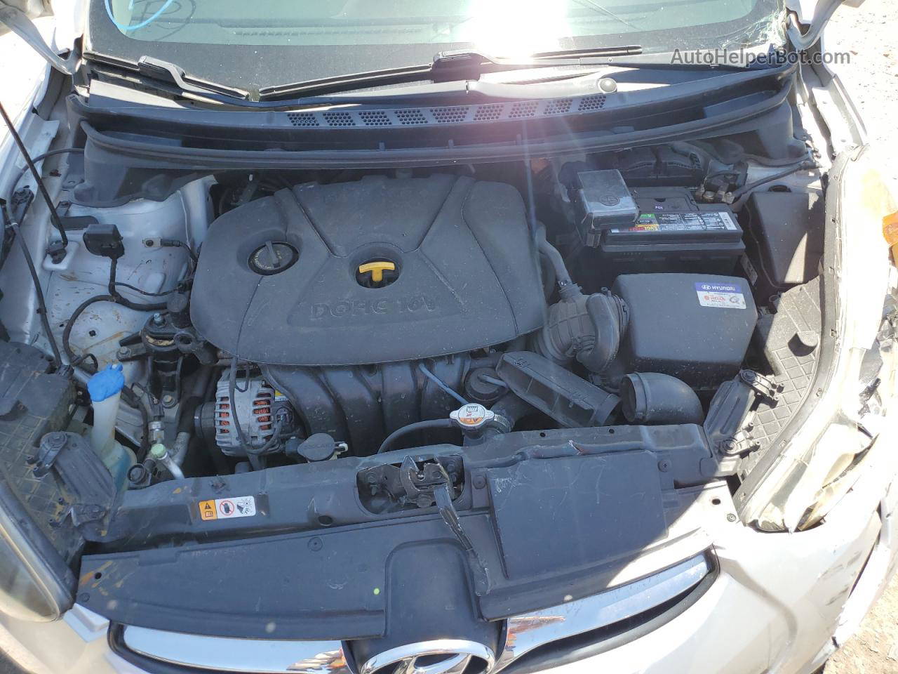 2013 Hyundai Elantra Gls Silver vin: KMHDH4AEXDU583893