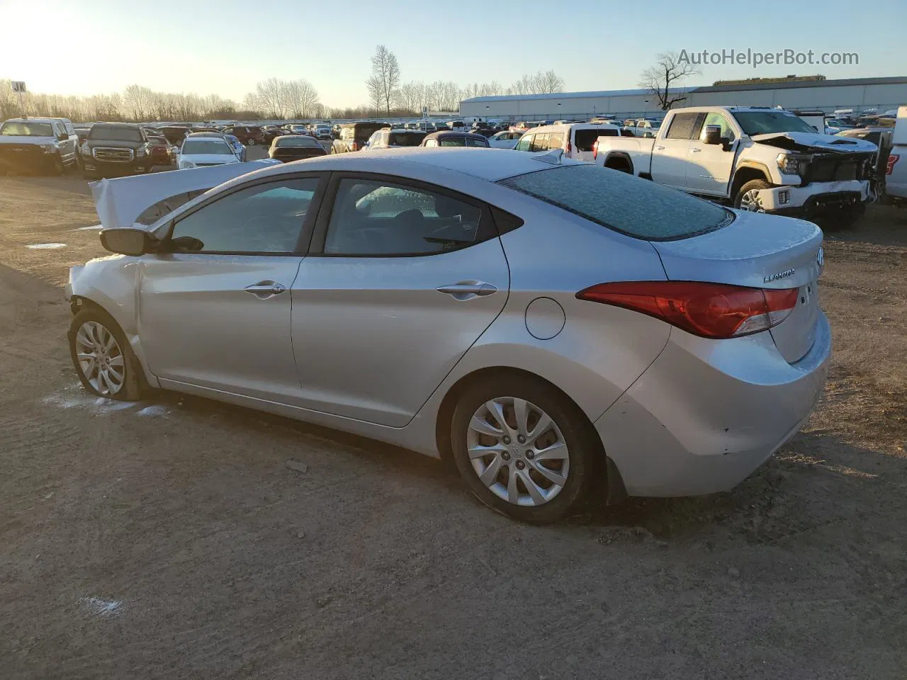 2013 Hyundai Elantra Gls Silver vin: KMHDH4AEXDU626001