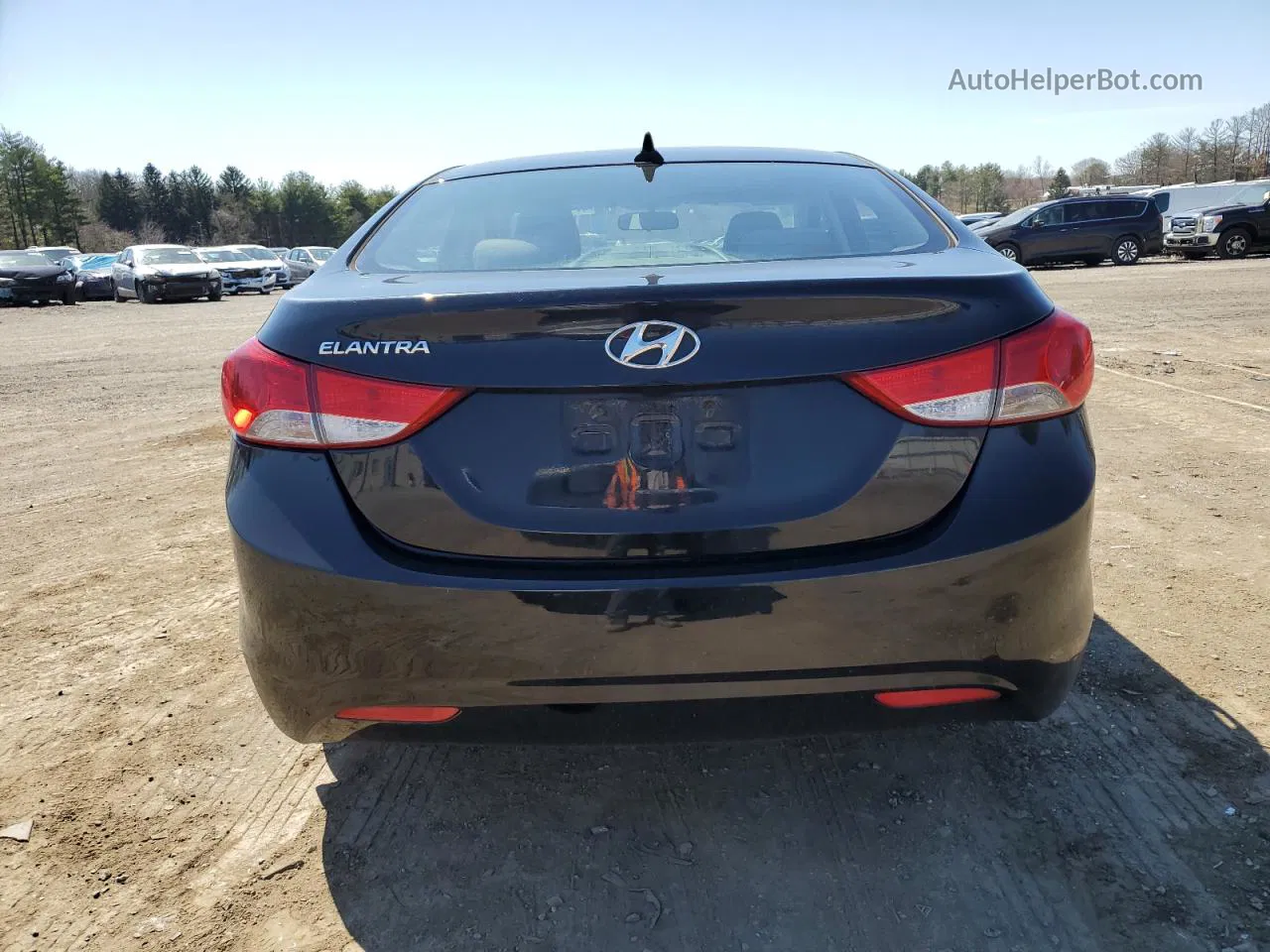 2013 Hyundai Elantra Gls Black vin: KMHDH4AEXDU680608