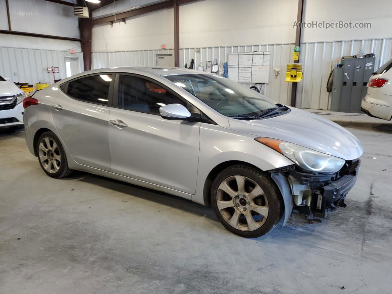 2013 Hyundai Elantra Gls Silver vin: KMHDH4AEXDU689499