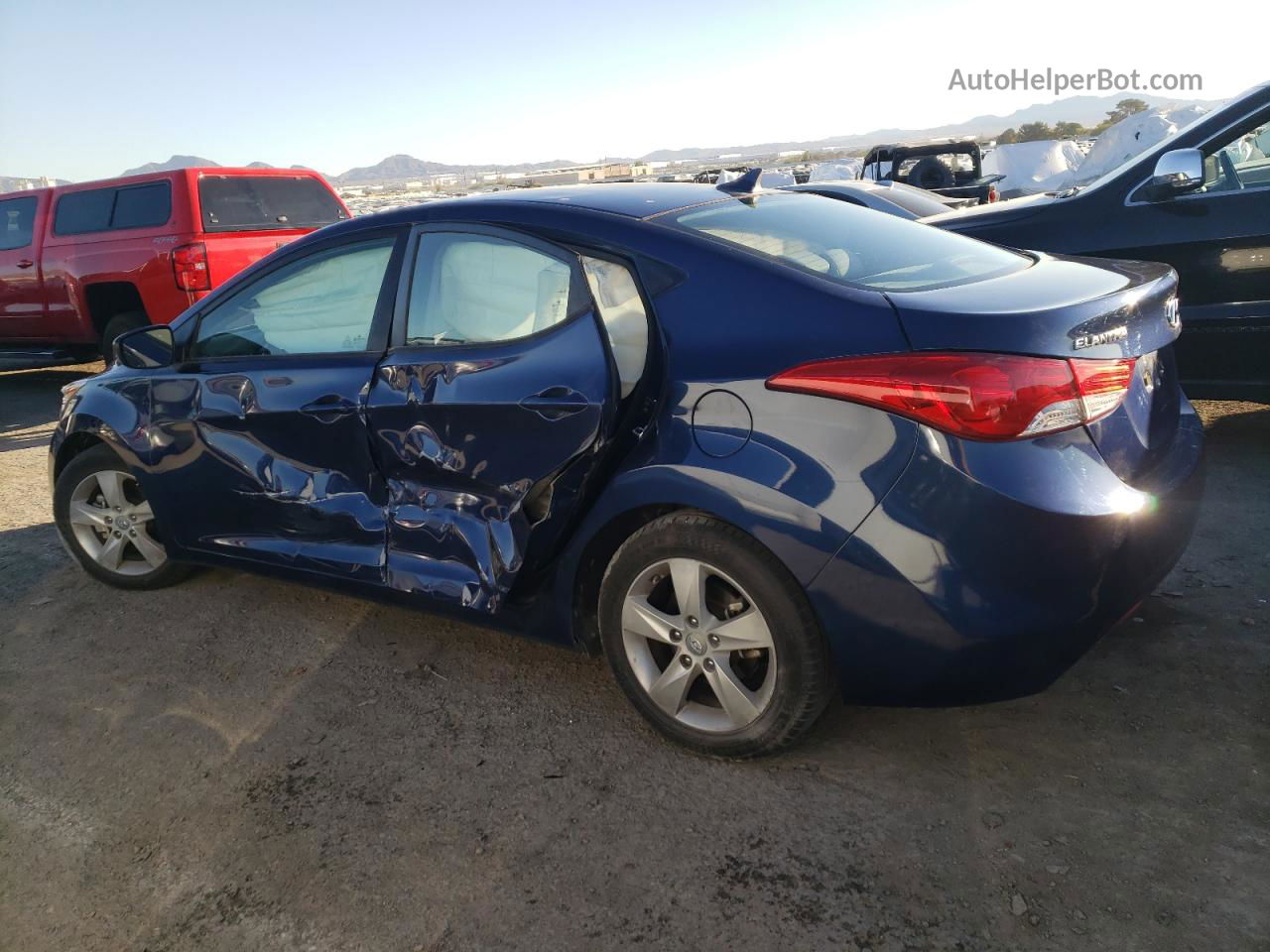 2013 Hyundai Elantra Gls Синий vin: KMHDH4AEXDU752424