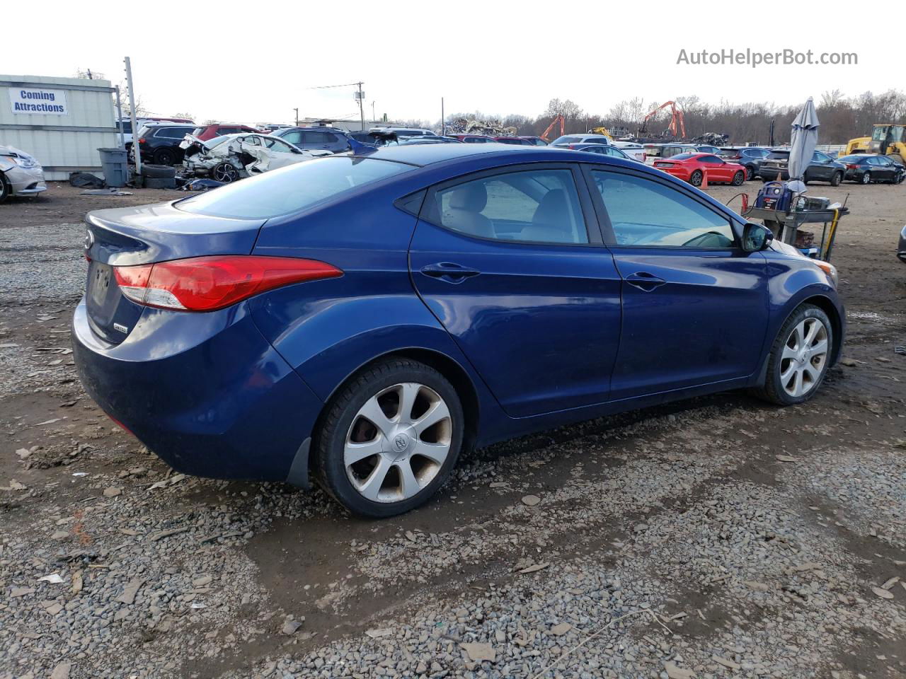 2013 Hyundai Elantra Gls Blue vin: KMHDH4AEXDU782541