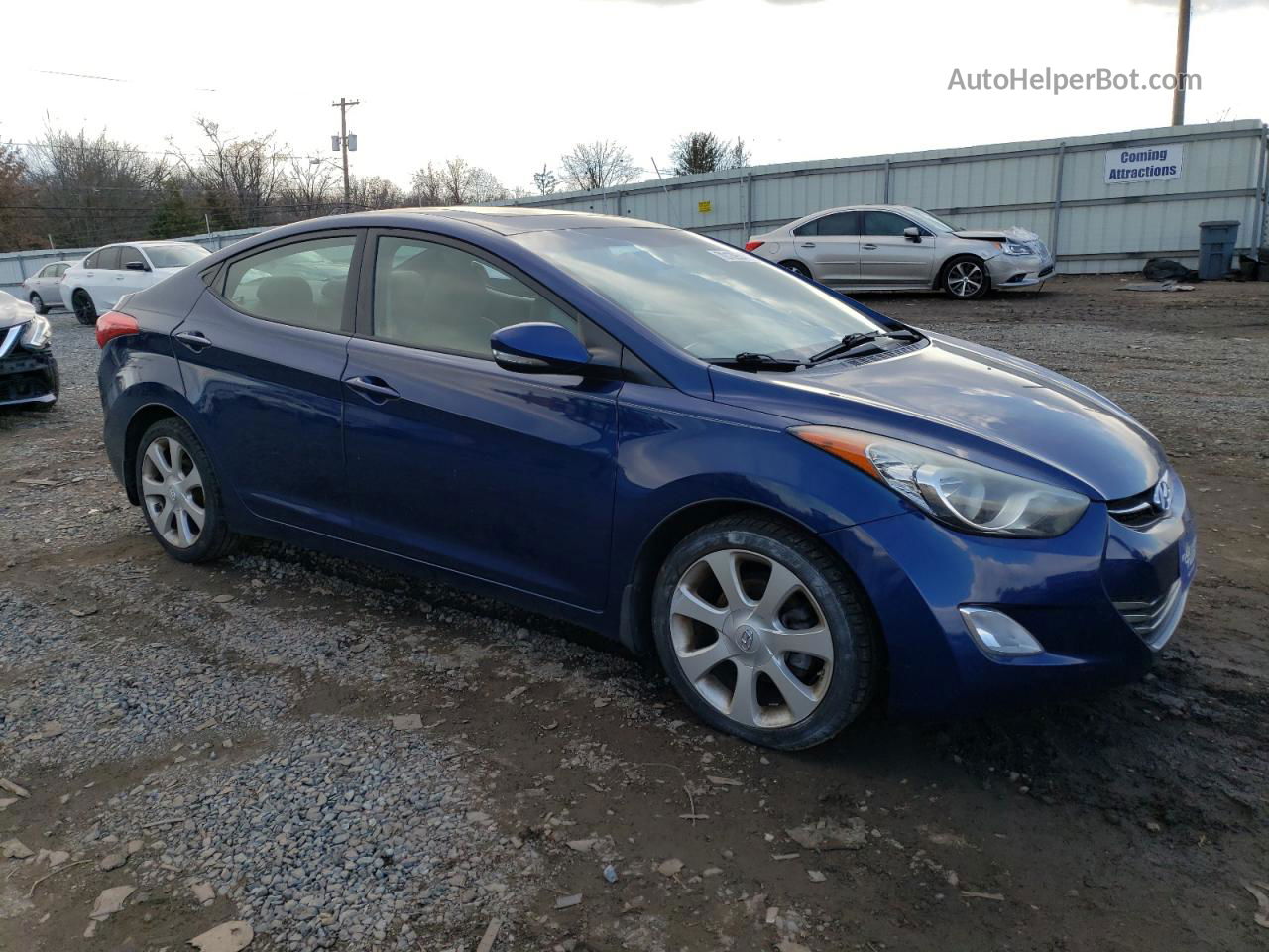 2013 Hyundai Elantra Gls Blue vin: KMHDH4AEXDU782541