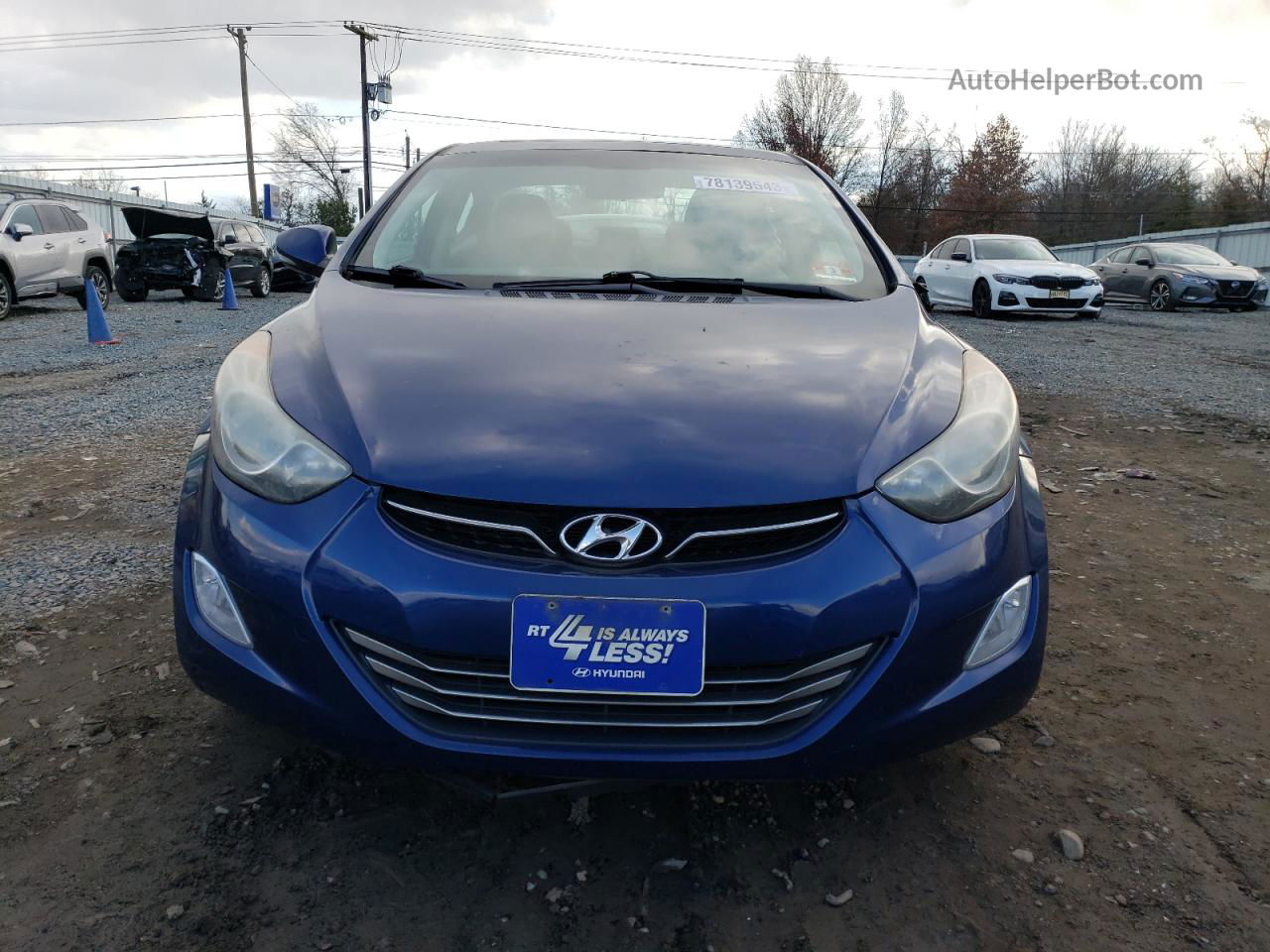 2013 Hyundai Elantra Gls Blue vin: KMHDH4AEXDU782541