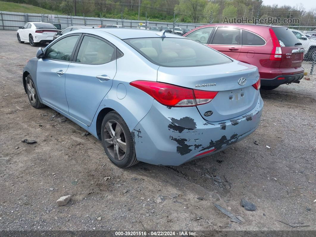 2013 Hyundai Elantra Gls Light Blue vin: KMHDH4AEXDU815263