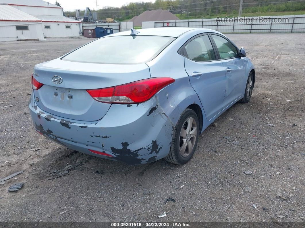 2013 Hyundai Elantra Gls Light Blue vin: KMHDH4AEXDU815263