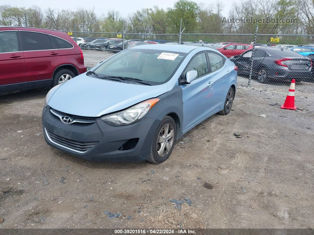 2013 Hyundai Elantra Gls Light Blue vin: KMHDH4AEXDU815263