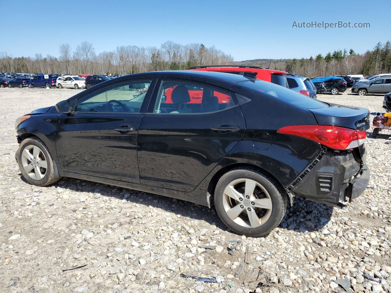 2013 Hyundai Elantra Gls Black vin: KMHDH4AEXDU861305