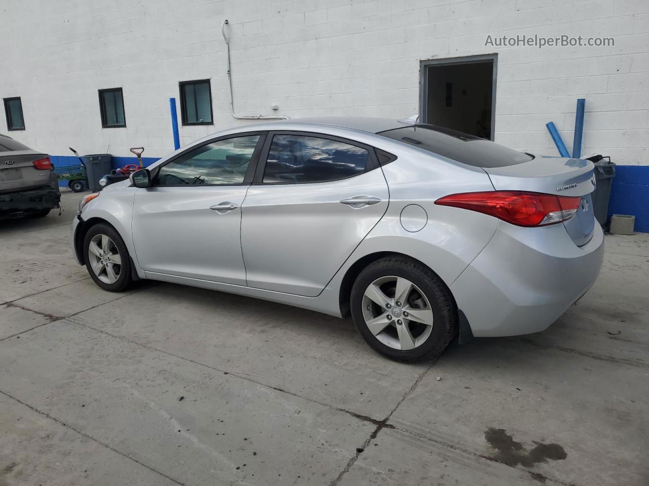 2013 Hyundai Elantra Gls Silver vin: KMHDH4AEXDU881764