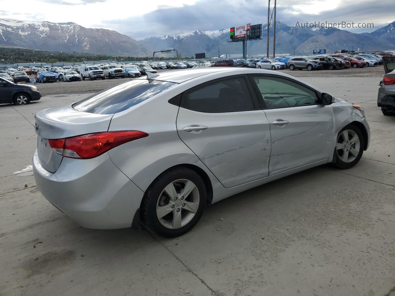 2013 Hyundai Elantra Gls Silver vin: KMHDH4AEXDU881764