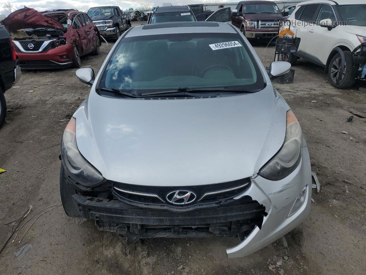 2013 Hyundai Elantra Gls Silver vin: KMHDH4AEXDU885622