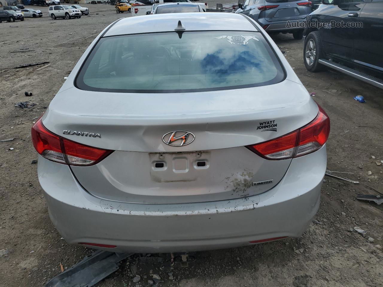 2013 Hyundai Elantra Gls Silver vin: KMHDH4AEXDU885622