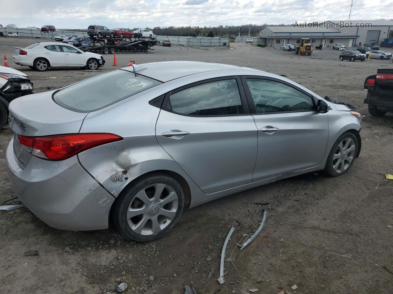 2013 Hyundai Elantra Gls Silver vin: KMHDH4AEXDU885622