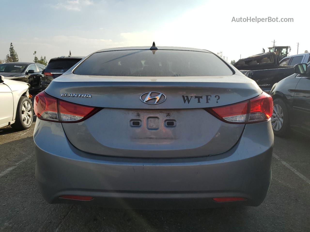 2013 Hyundai Elantra Gls Silver vin: KMHDH4AEXDU952087