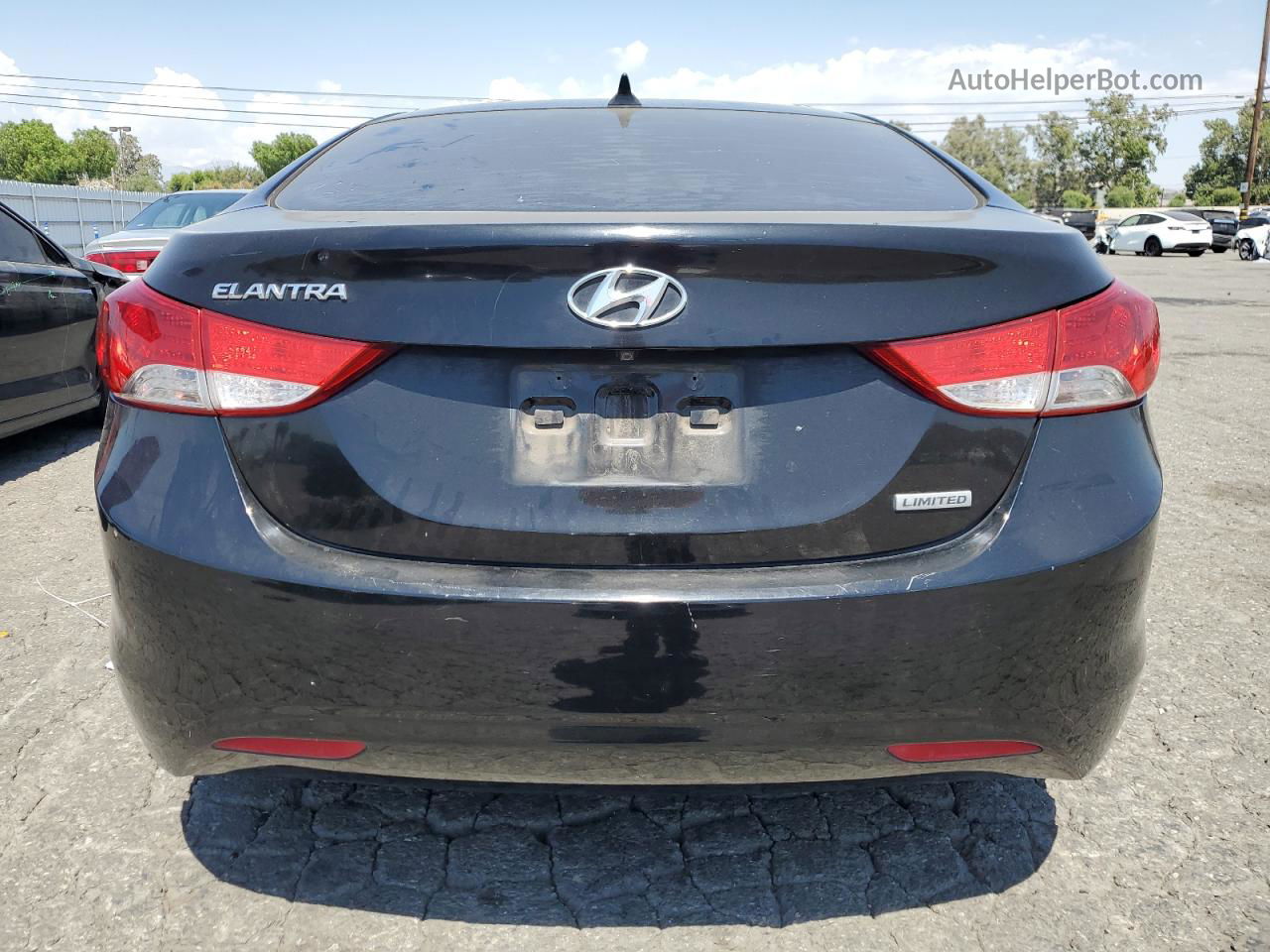 2013 Hyundai Elantra Gls Black vin: KMHDH4AEXDU962697