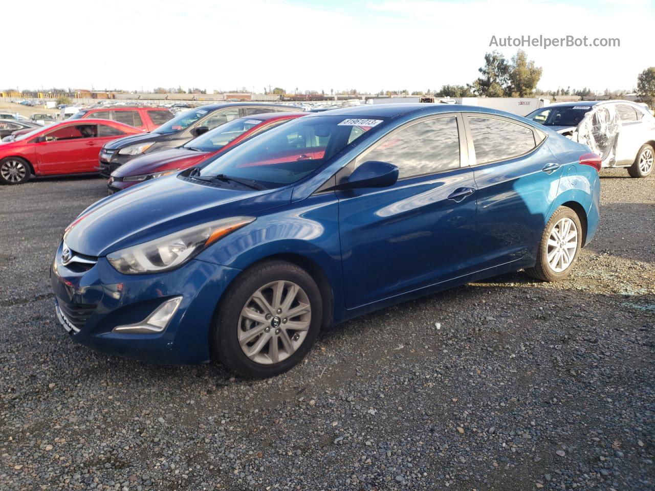 2014 Hyundai Elantra Se Blue vin: KMHDH4AEXEU051335